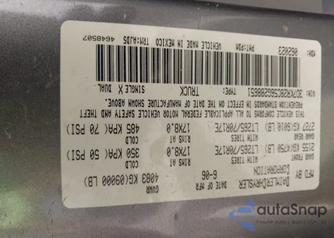 2006 Dodge Ram 2500 Slt/Sport z USA, uszkodzony, nr VIN 3D7KR28C56G288651